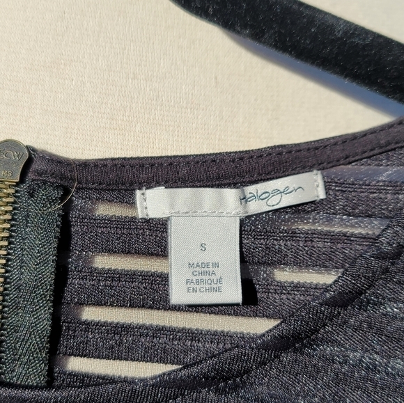 HALOGEN SHEER STRIPED SHIRT, SZ SMALL - Picture 5 of 9